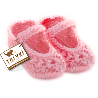 Zapaticos tejidos para niña. Talykí Taller de Tejidos y diseño textil